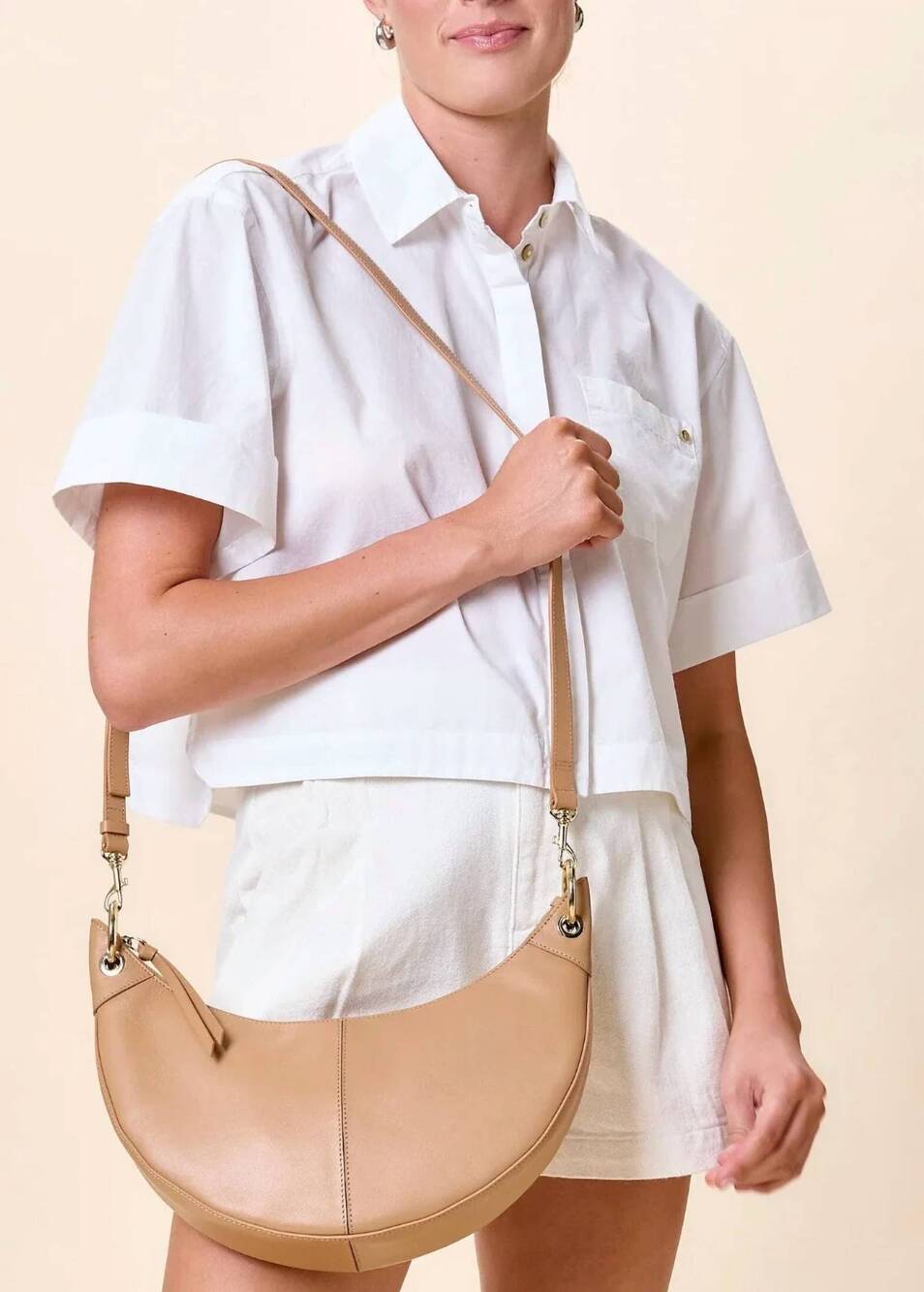 NEW CLEOBELLA women's io hobo bag in tan